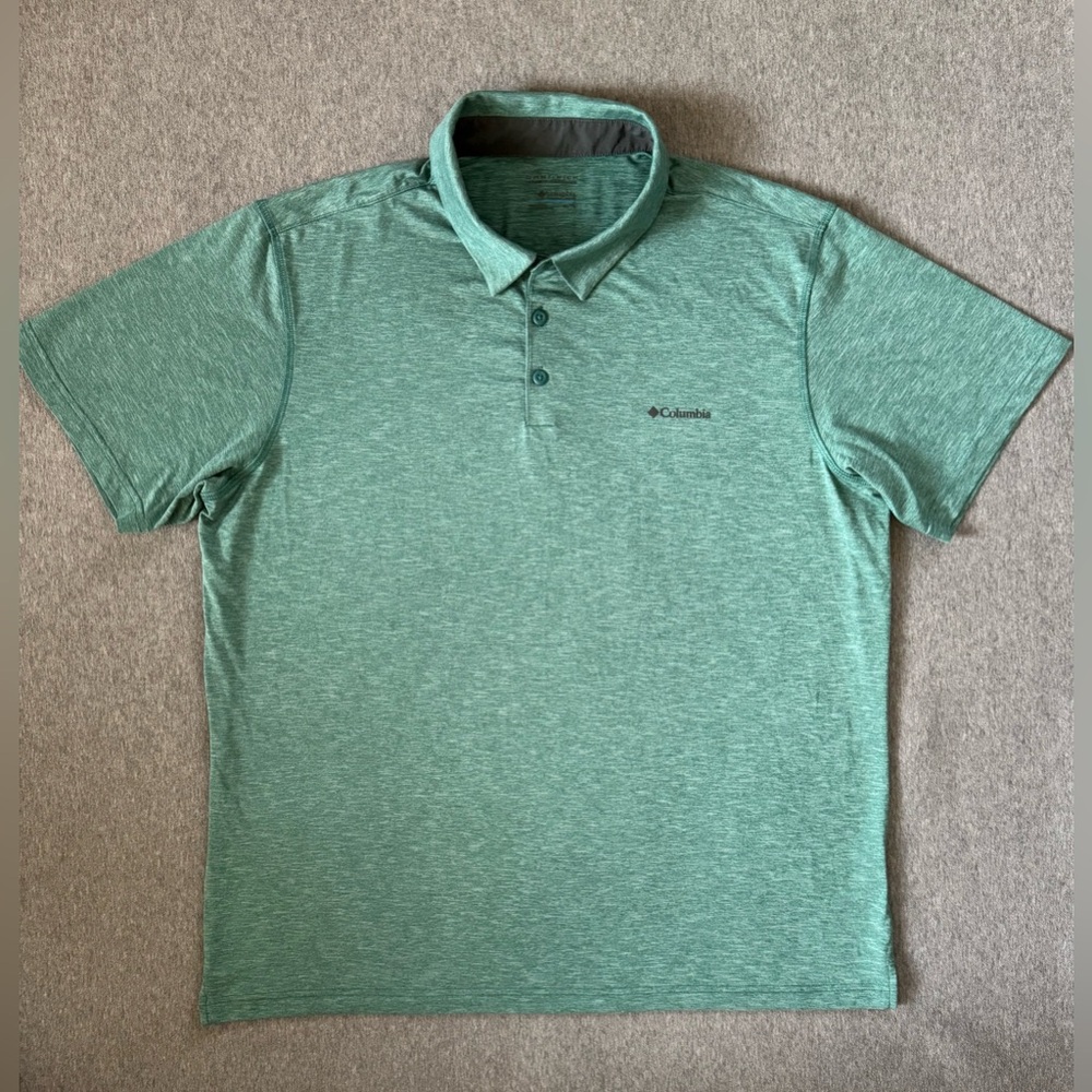 Columbia Omni-Wick Short Sleeve green Polo shirt men’s size‎ XL
